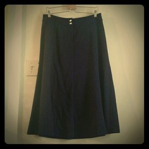 A line navy skirt
